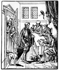 Bailiwick or the court of a bailiff of the king (after a 1550 engraving) by Georges Ripart